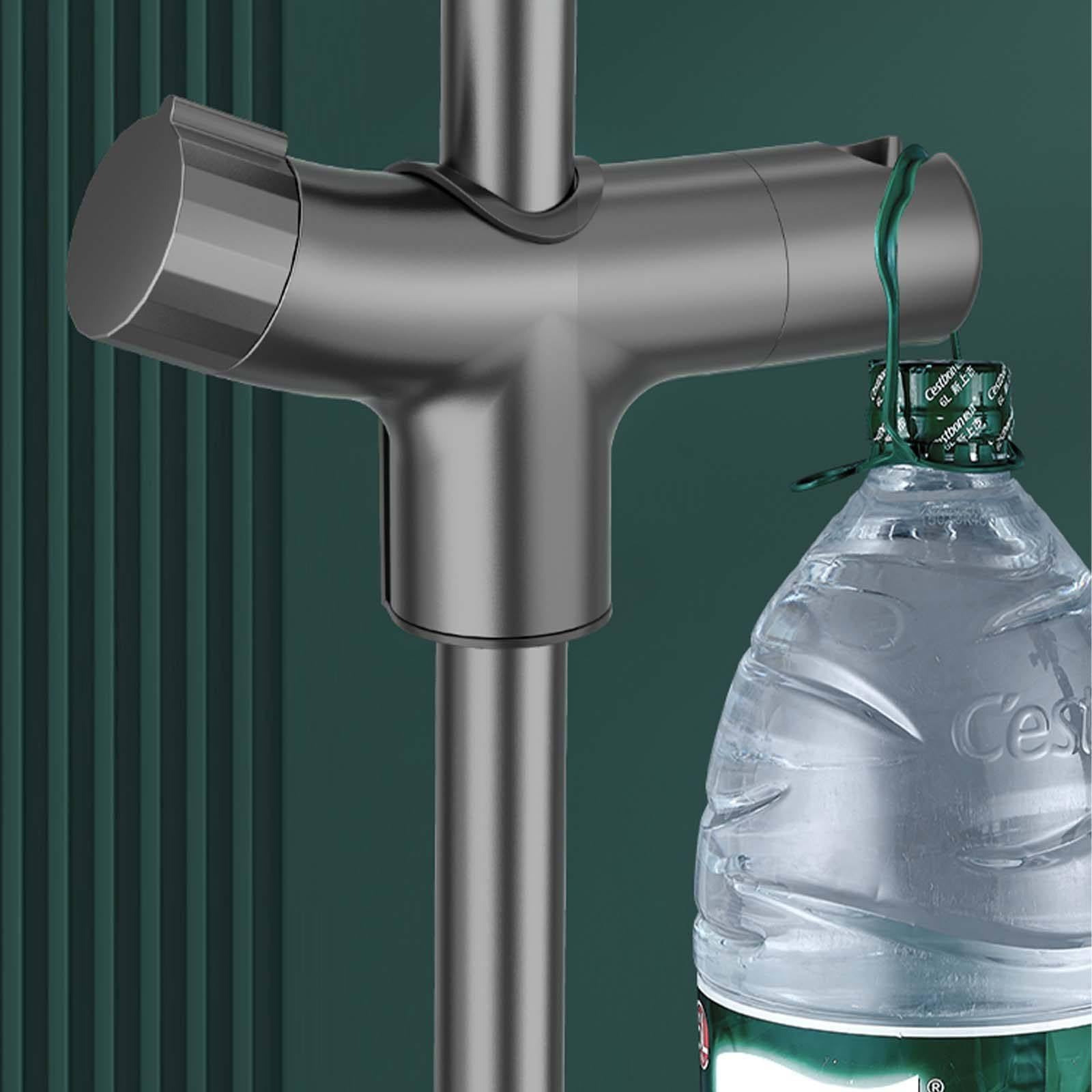 Soporte Ducha Pared Gris Pistola Soporte Alcachofa Ducha Ángulo Ajustable 75° Soporte Ducha Altura Ajustable Soporte de Ducha la Instalación No Requiere Desmontaje Soporte para Ducha