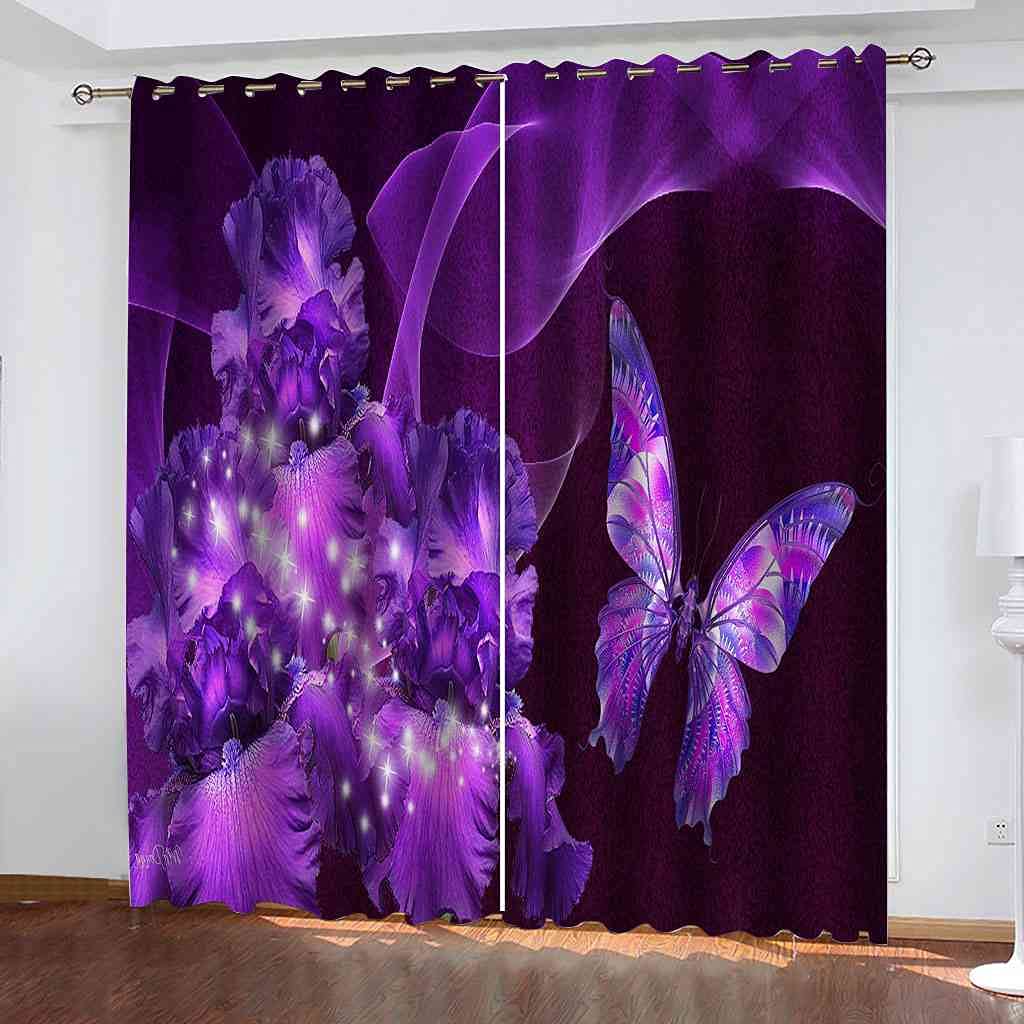 Rideau de fenêtre moderne simplicité floral pour salon chaleureux 3D