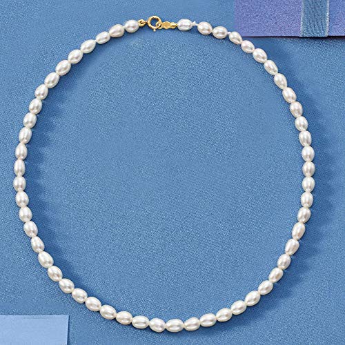 Ross-Simons Baby - 4-4.5Mm Cultured Pearl Necklace With 14Kt Yellow Gold. 13 Inches #TOP1