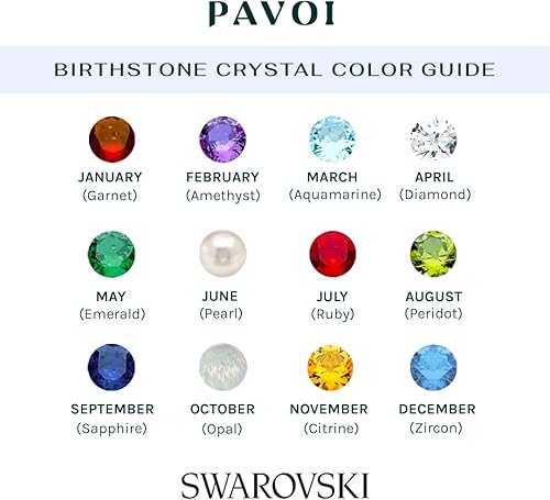 Miniatura 3 de PAVOI 14K Gold Plated Crystal Birthstone Bar Necklace Dainty Necklace Gold Necklaces for Women