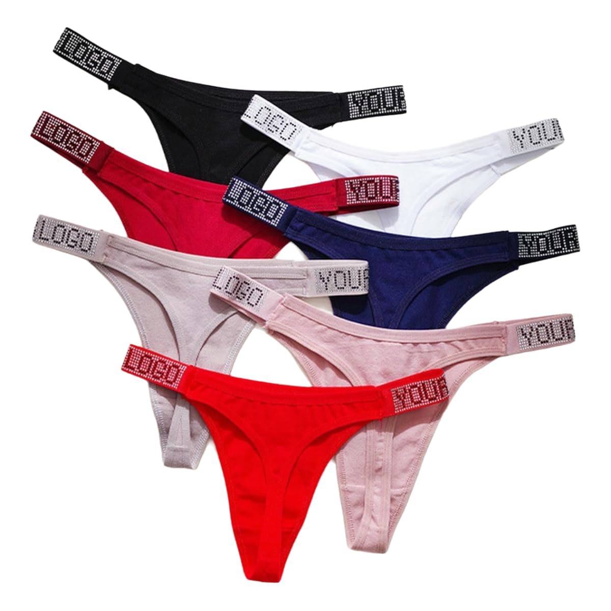 Bragas mujer ropa interior sexy tipo tanga AYANCAI suave en paquete de 7 prendas