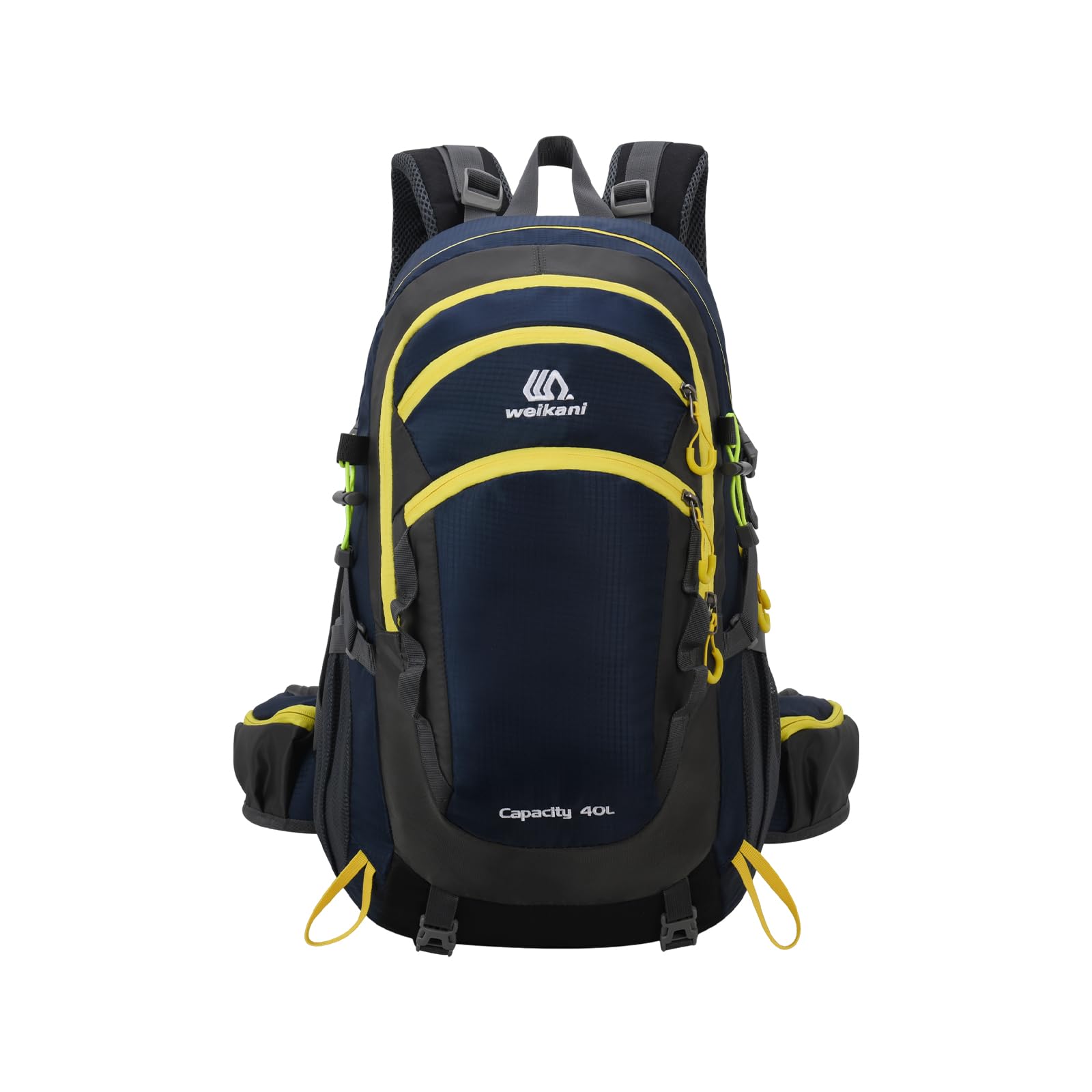 Zaino Trekking 40L Zaino Impermeabile Outdoor con Cinghie di Fissaggio Esterne Ampio Zaini Viaggio per Escursioni Campeggio Gite del Fine Settimana Blu Scuro