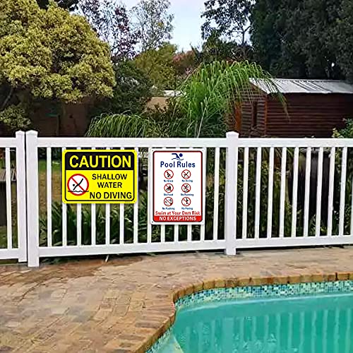 Plaque de signalisation piscine en aluminium de qualité durable - 3