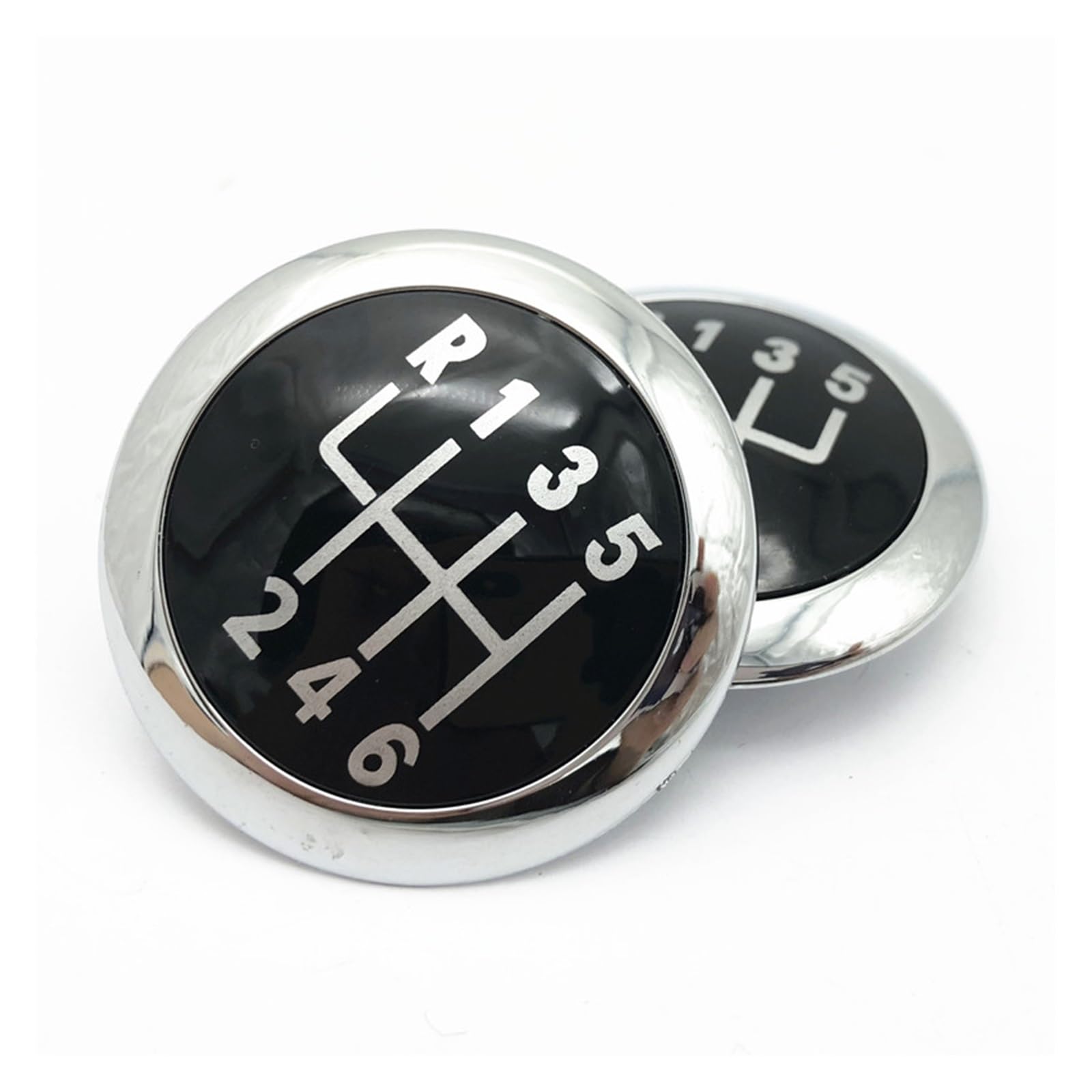 Htvtkrfgrl 6 Speed For Vw For Passat B6 2005-2011 Sporty Shift Knob Black/Silver
