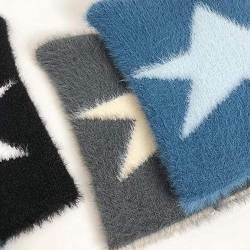 Cute Beanies for Women Fluffy Fuzzy Hats Kawaii Cat Ear Hat Winter Warm Knitted Hat Y2k Grunge Accessories (One Size,Brown) — view 2
