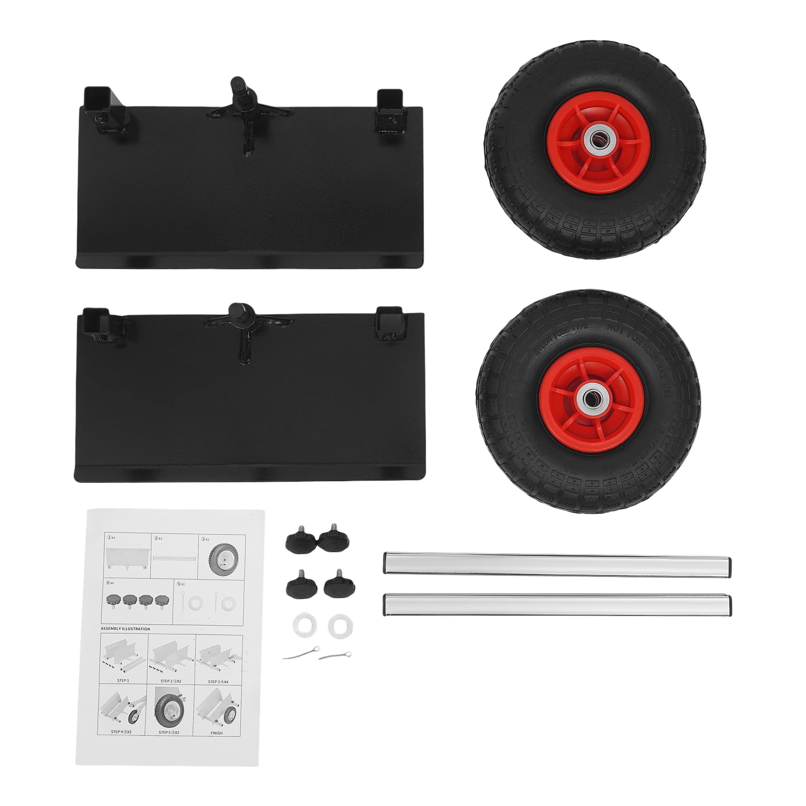 Carrello a pannello resistente, capacità 259,9 kg, con ruote pneumatiche da 25,4 cm, pannello per porta regolabile, carrello con ruote, carrello per cartongesso, materiale per lastre per tutti