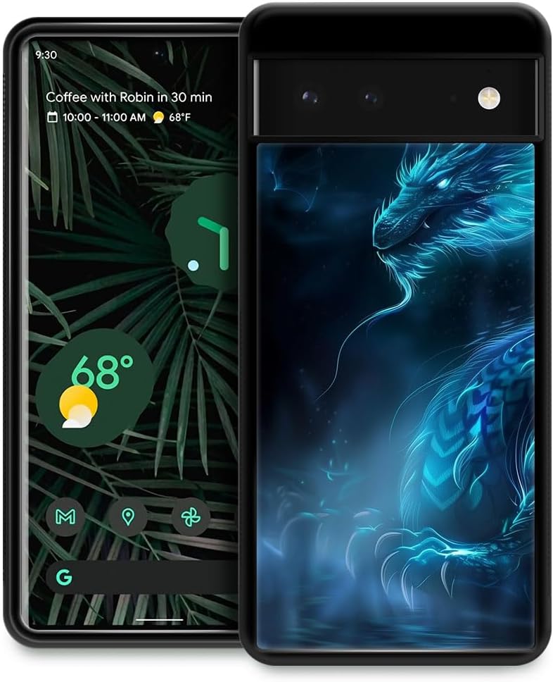 CARLOCA Compatible with Google Pixel 7 Case,Dragon Neon Shadows Identity Graphic Design Shockproof Anti-Scratch Hard Acrylic Case for Google Pixel 7 Dragon Neon Shadows Google 7
