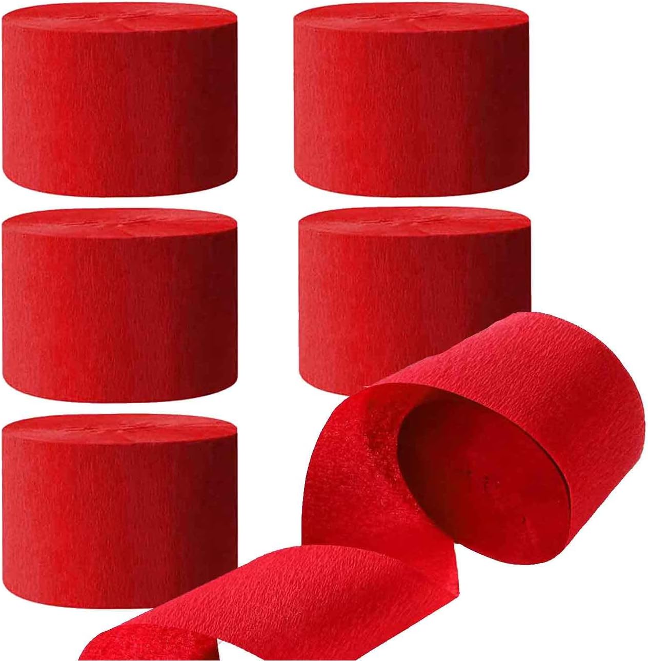 We Moment Red Crepe Paper Streamers Party Streamer 1.8 Inch