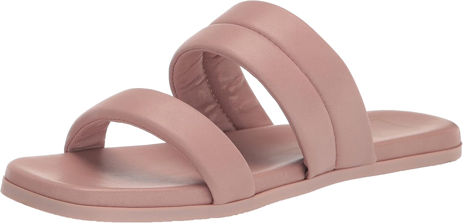 Dolce Vita Women's Adore Flat Sandal, Rose Leather, 8