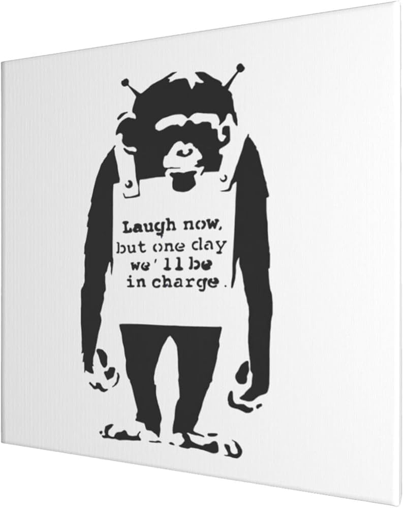 Banksy 猿　さる　チンパンジー　ポスター Amazon.co.jp: Banksyバンクシー 猿保持バナナキャ面白い猿の