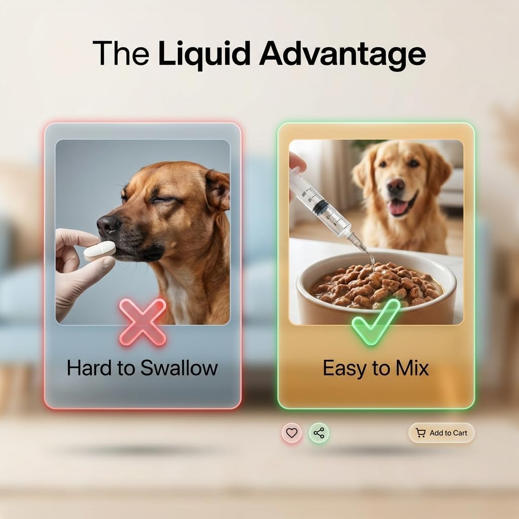 Liquid Dog Dewormer for Dogs & Puppies, Formula 7 Pyrantel Pamoate and Praziquantel, Removes Tapeworm, Roundworm & Hookworm, Broad Spectrum with 3ml Dosing Syringe (100ml)