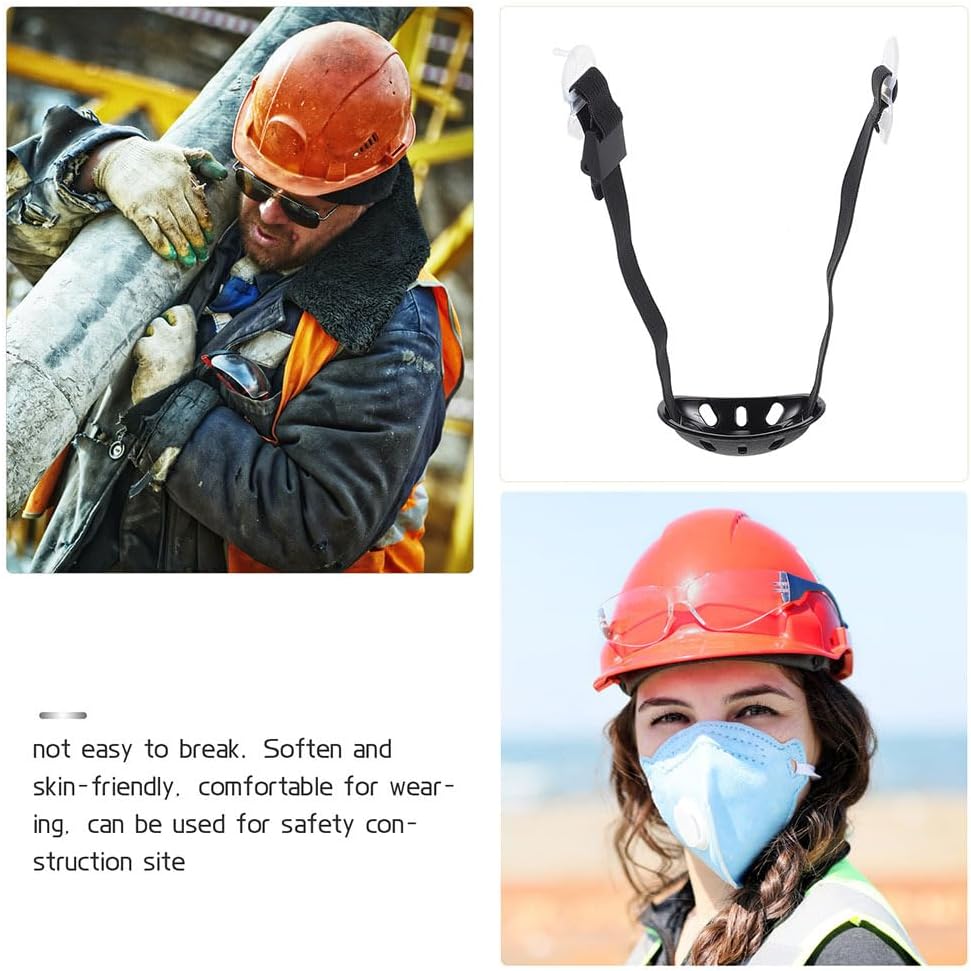 Toddmomy 2Pcs Adjustable Hard Hat Chin Strap with Y-Design for Enhanced Stability and Universal Compatibility - Black Safety Chin Holder