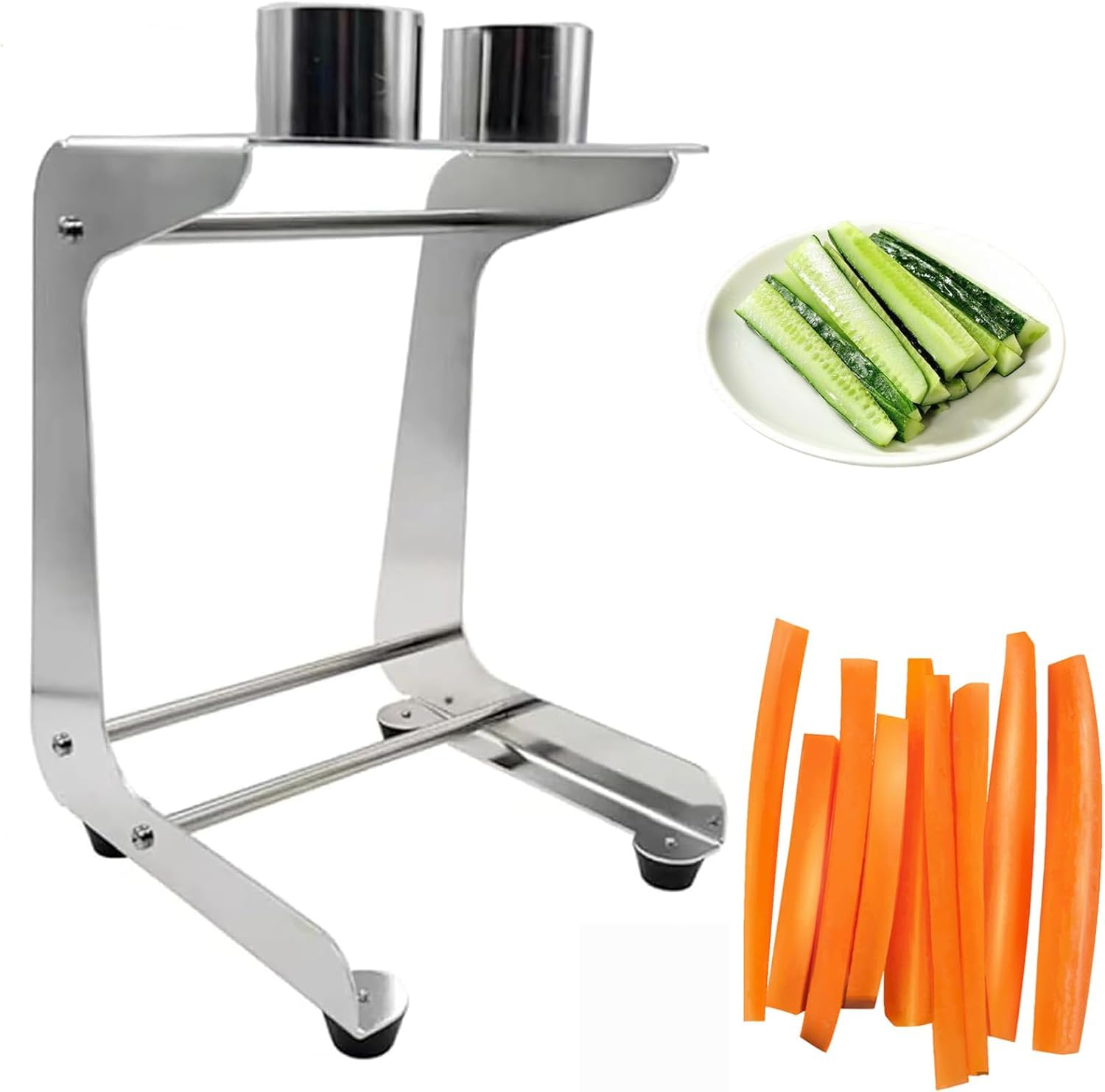 Pelador de verduras en soporte con 3 cuchillas, no eléctrico, para patatas, zanahorias, sushi, calabaza, huevo, patatas fritas