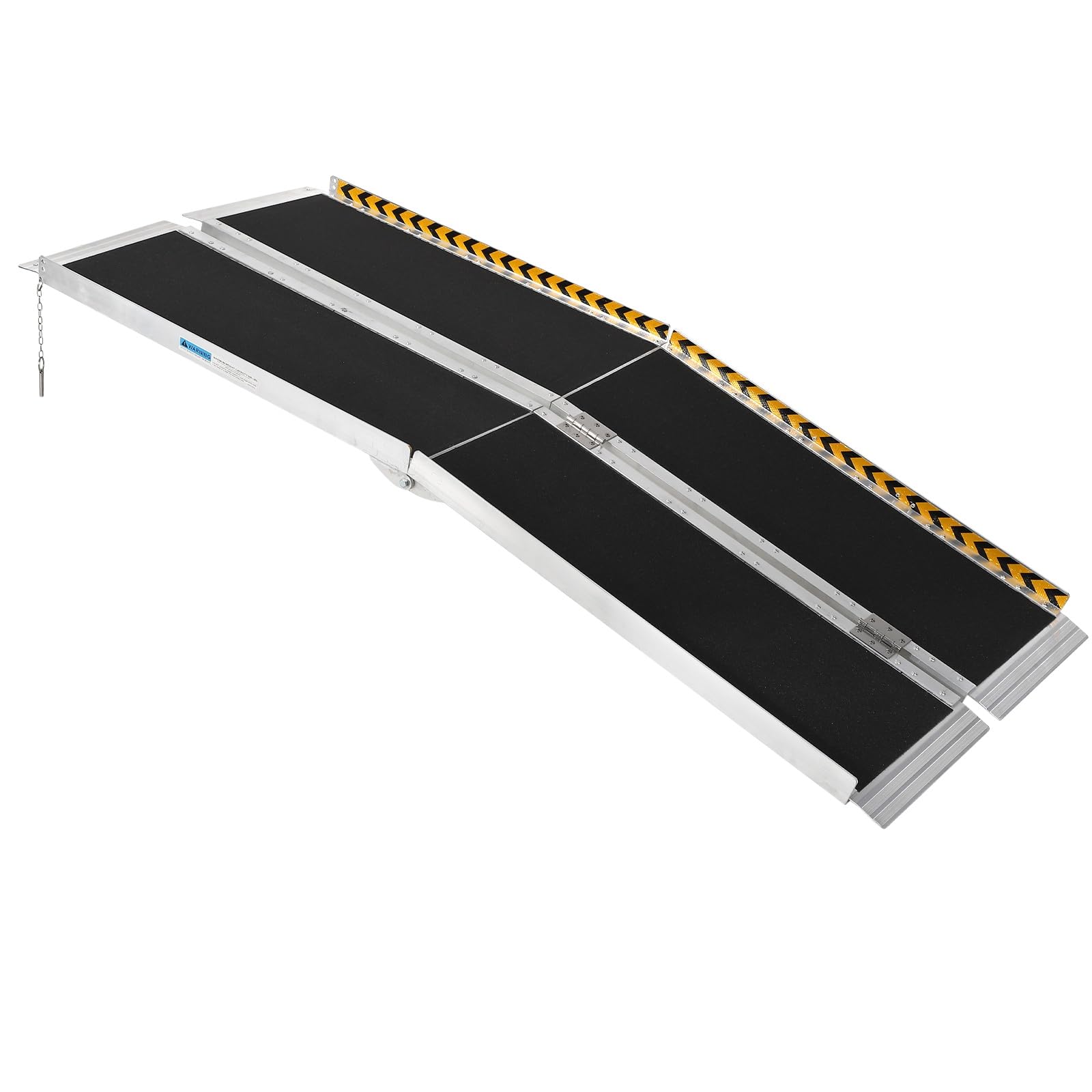 GarveeHome 7FT Wheelchair Ramp for Home Steps, Portable Aluminum Wheelchair Ramp with Non-Skid Surface and Reflective Strips, Weight Capacity Up to 600 Lbs