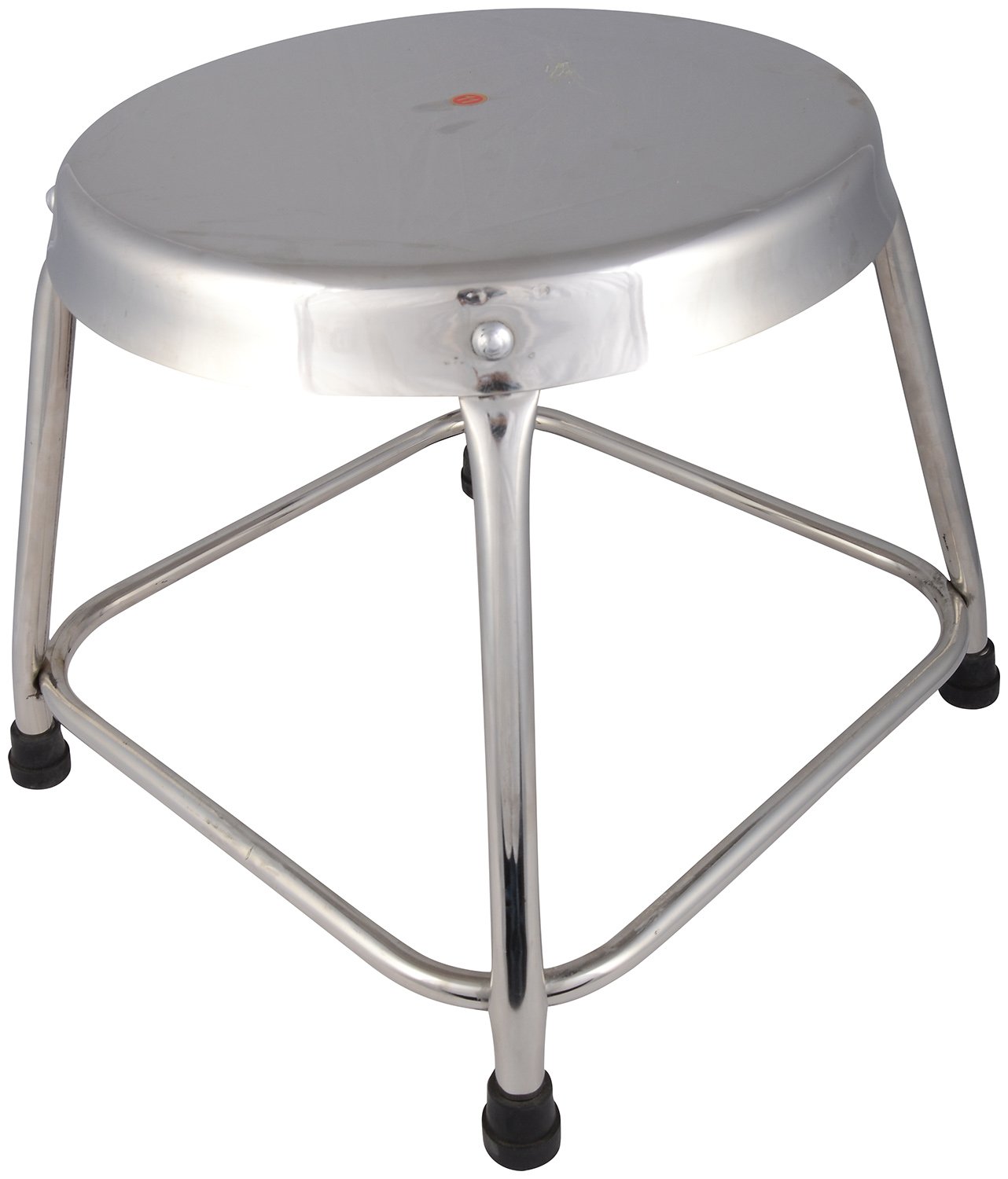 Bhaktee STL-15 Stool (Glossy Finish, Silver) 1
