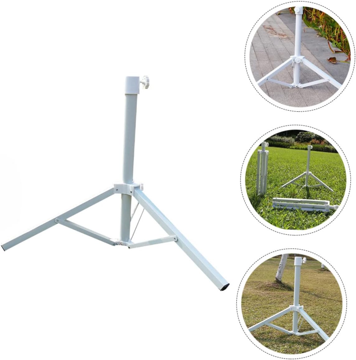 Outdoor Beach Umbrella Stand Heavy Duty Parasol Support Base for Patio and Garden Stable Iron Umbrella Holder for Sunshade Fits Standard Umbrella Poles