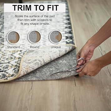Mohawk Home Non Slip Rug Pad 2' 2 x 10'- 1/4 Thick Felt + Latex Rubber Gripper - Dual Surface Cushion for Hardwood, Carpet, Tile Floors, Made in USA