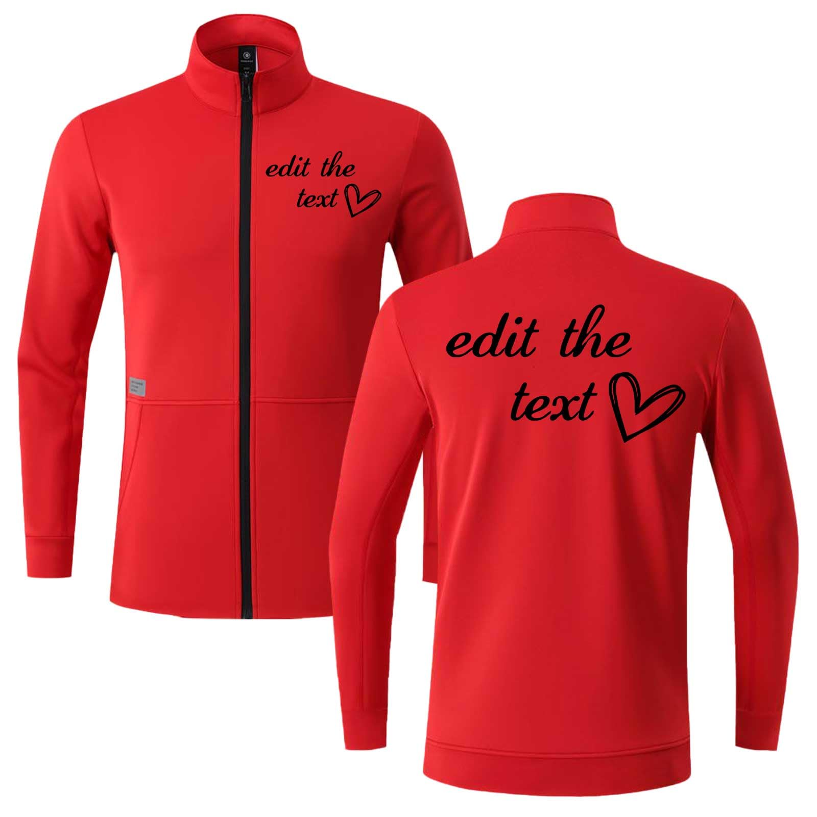 BIJUNDENG Custom Men's Casual Full Zip Athletic Lightweight Track Jacket Hiking Golf Running Sportswear with Pockets