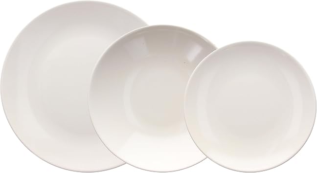 Tognana Natural Love 18-Piece Stoneware Dinner Set for 6 People, Beige