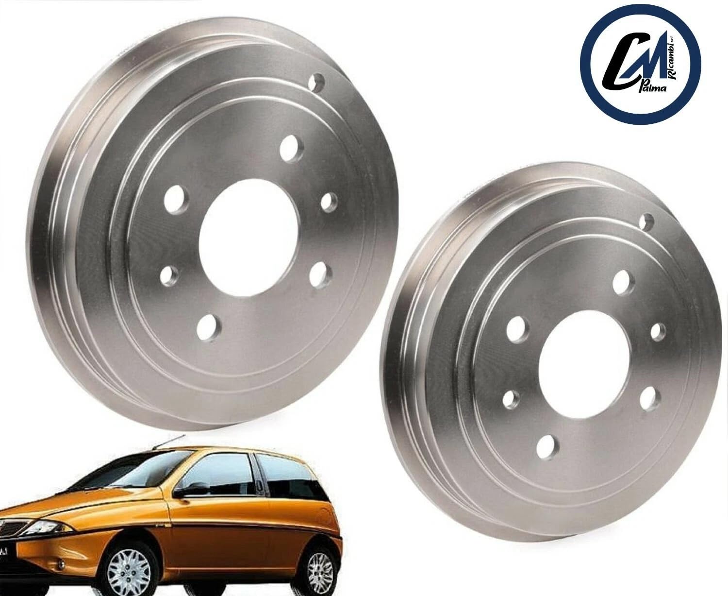 KIT COPPIA 2 TAMBURI FRENO POSTERIORI PER YPSILON E PANDA 169