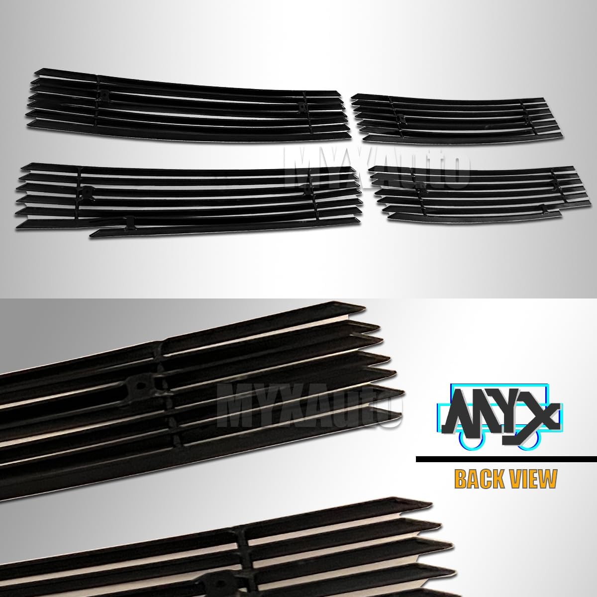Fits 1994-2001 Dodge Ram Pickup Chrome Front Grille Grill Aluminum Horizontal Billet Grille Cover
