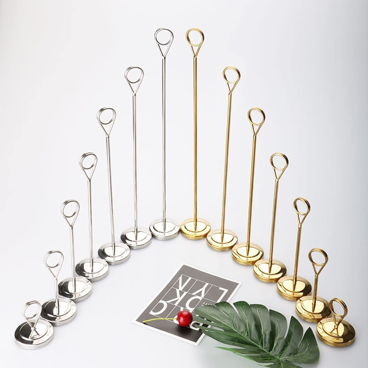 Amazon | 10個のテーブルナンバースタンド、ゴールデンステンレス