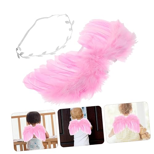 Miniatura 8 de IWOWHERO 1 Set Props Performance Angel Wings for Kids Girls Kids Performance Wings Costume Wing Fairy Wing Fairy Wands The Flowers Child Ornament