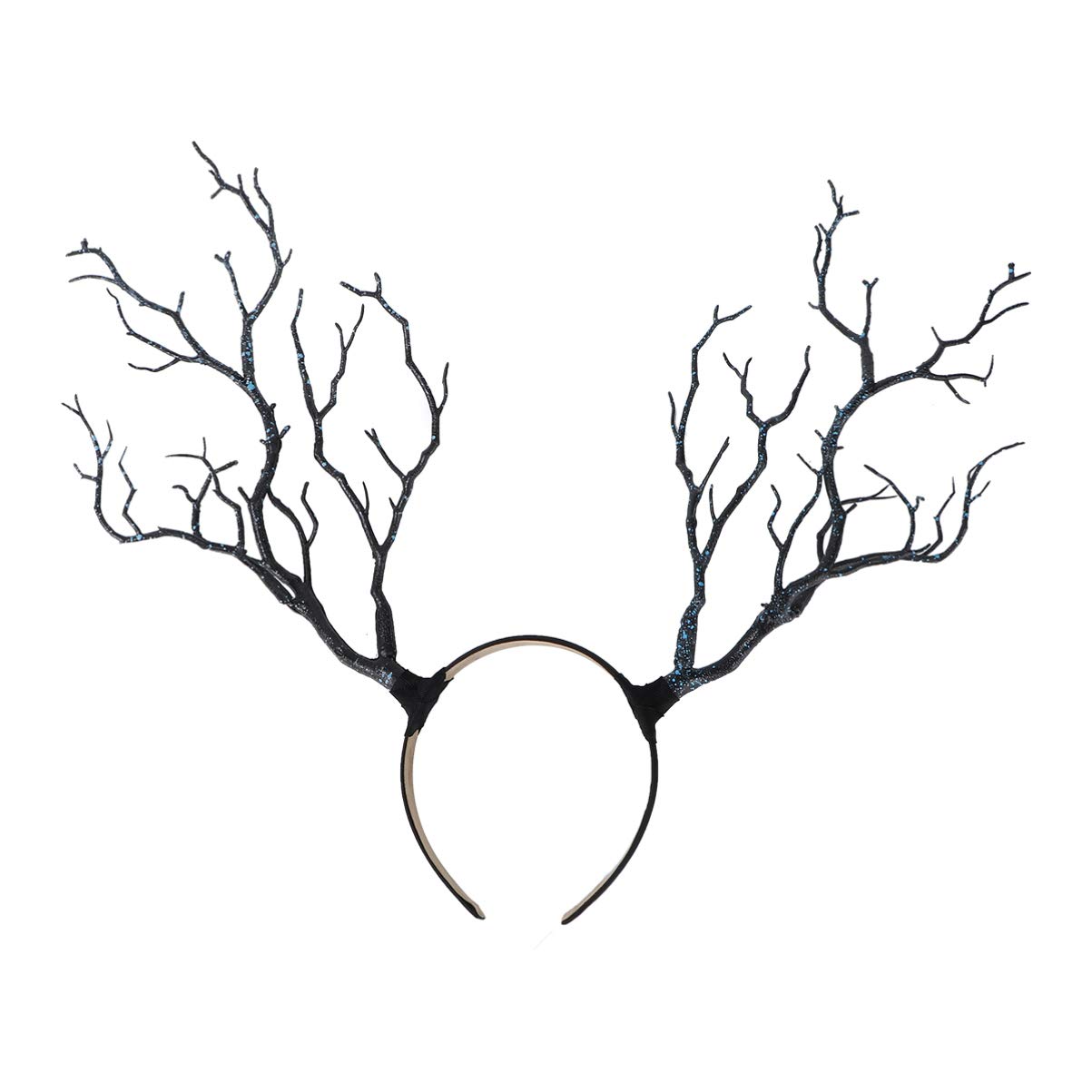 Lurrose Tree Branches Headbands Deer Antler Hairband Elk Horn Hair Wreath Fairy Antler Headpiece for Halloween