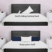 Vista 4 de Almohada de cuña para cabecero de cama, relleno de huecos de grietas, colchón de cuña (azul marino, almohada King)