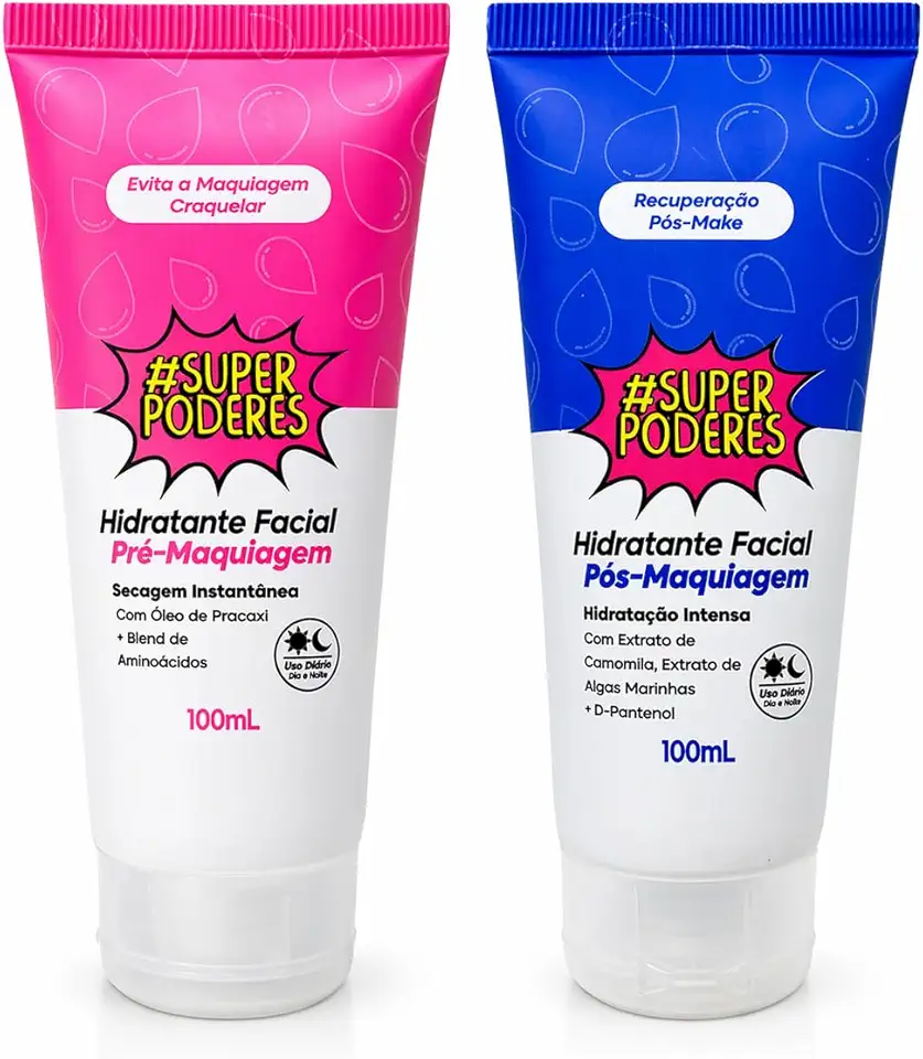 Hidratante Facial Primer Fixador Glow, Pré e Pós Maquiagem, Pele Hidratada, Longa Duração