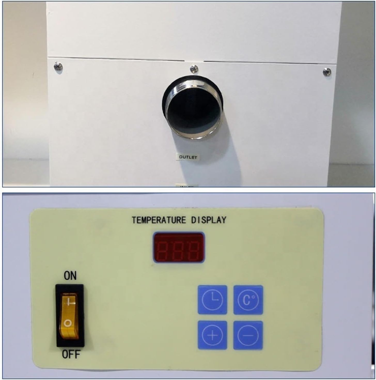 Pompa di Calore elettrica Piscina residenziale e Spa, scaldacqua ad Alta efficienza con controllore Digitale, Costruzione Durevole in Acciaio zincato, Funzionamento rapido e Risparmio energetico