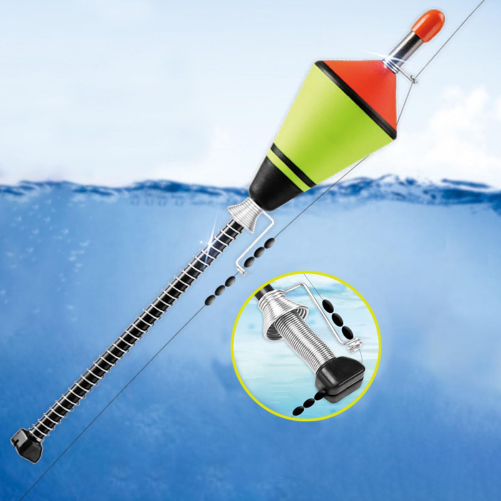 Flotadores de pesca automáticos, de pesca automática portátil, bobinas de pesca automáticas LED, flotadores de pesca iluminados, dispositivo de flotador de pesca LED, bobinas de pesca rápida de