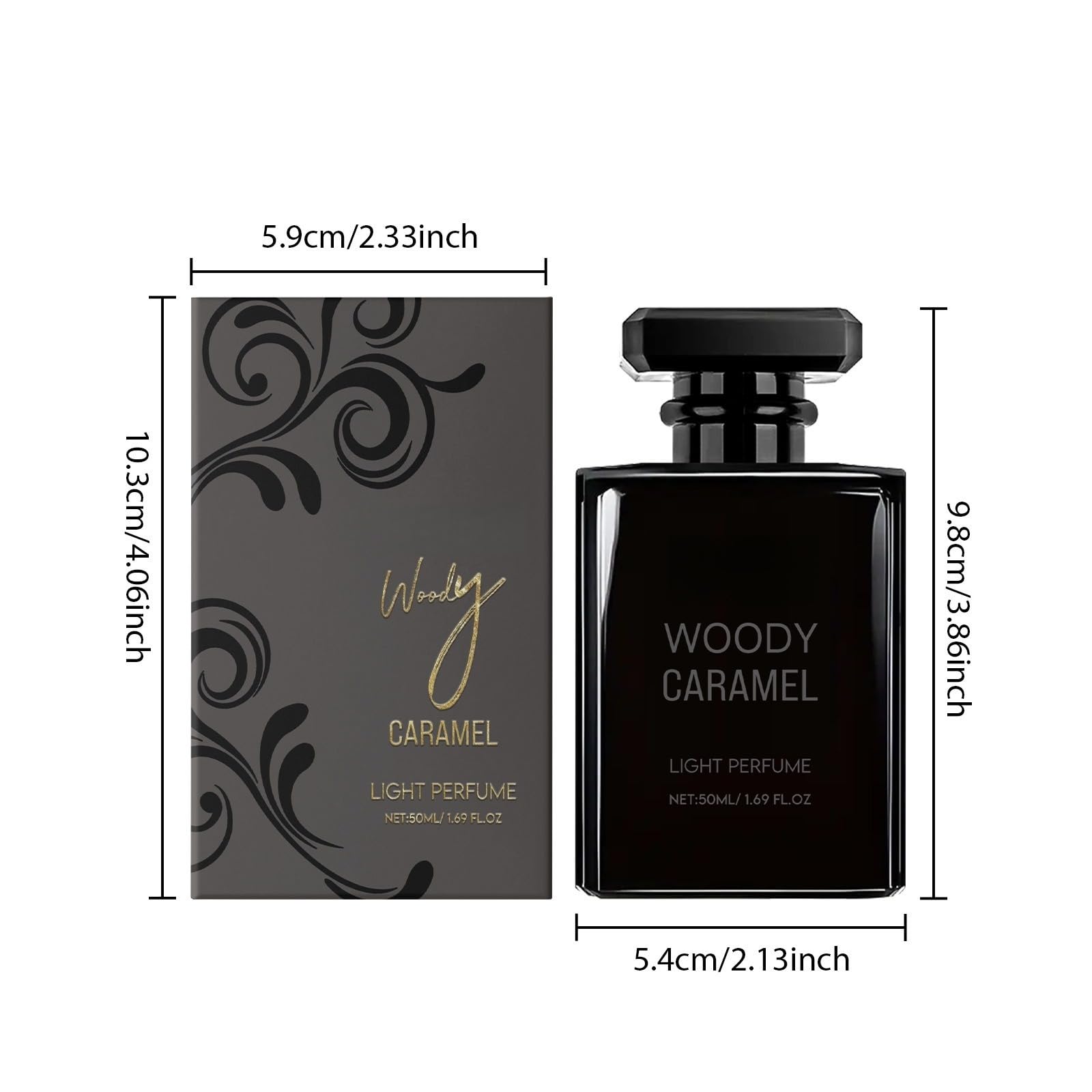 Intense Gourmet Caramel, Vanilla & Musk Fragrance - Long-Lasting Wake - luksusowy pomysł na prezent karmelowa woda perfumowana 50 ml
