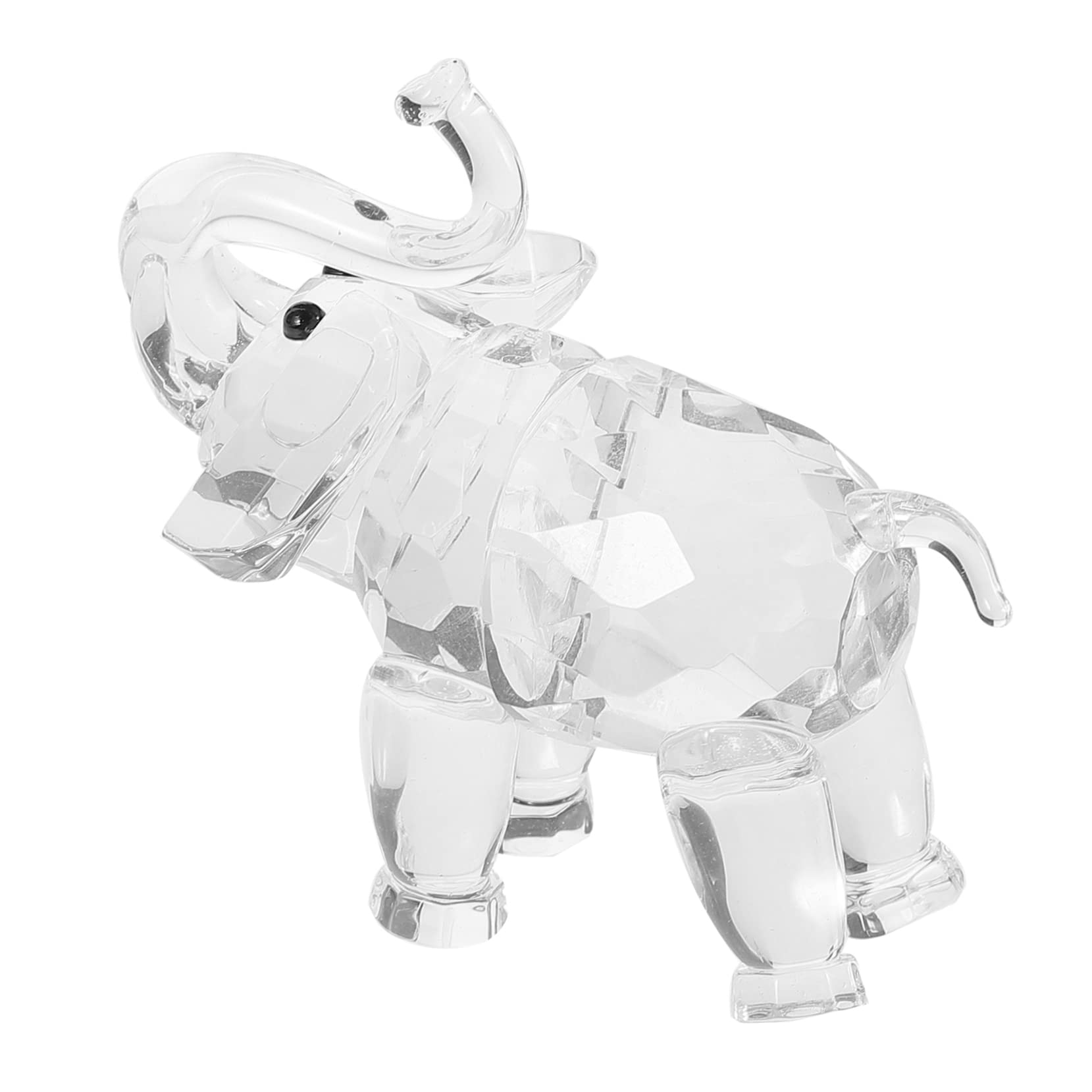4 Piezas Adorno De Elefante De Cristal Centro De Mesa De Cristal Estatuillas De Elefantes De La Suerte Elefante Pisapapeles Estatua De Feng Shui Niño Tailandia Vidrio Escritorio