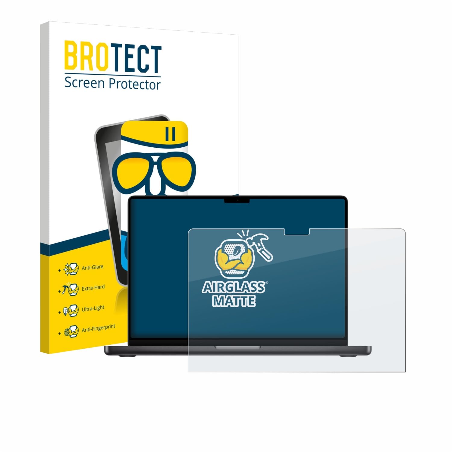 brotect Anti-Reflet Protection d'Écran Verre Mat pour Apple MacBook Pro 14" M5 2026 - Film Protecteur Vitre 9H
