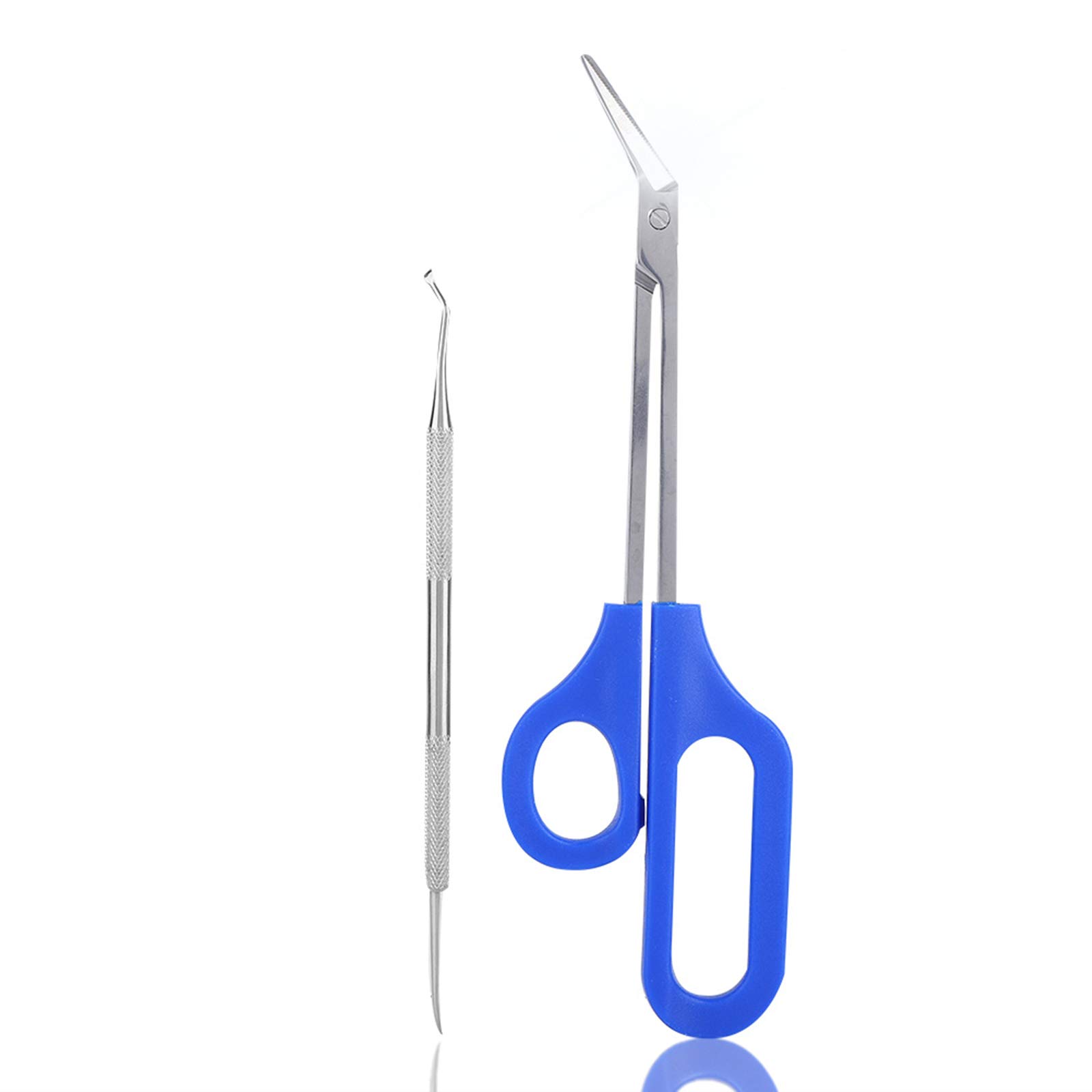 Long Handled Toenail Clippers, Stainless Steel Nail Scissors with Nails File Pedicure Nail Tool Set for the Elderly and People with Limited Mobility