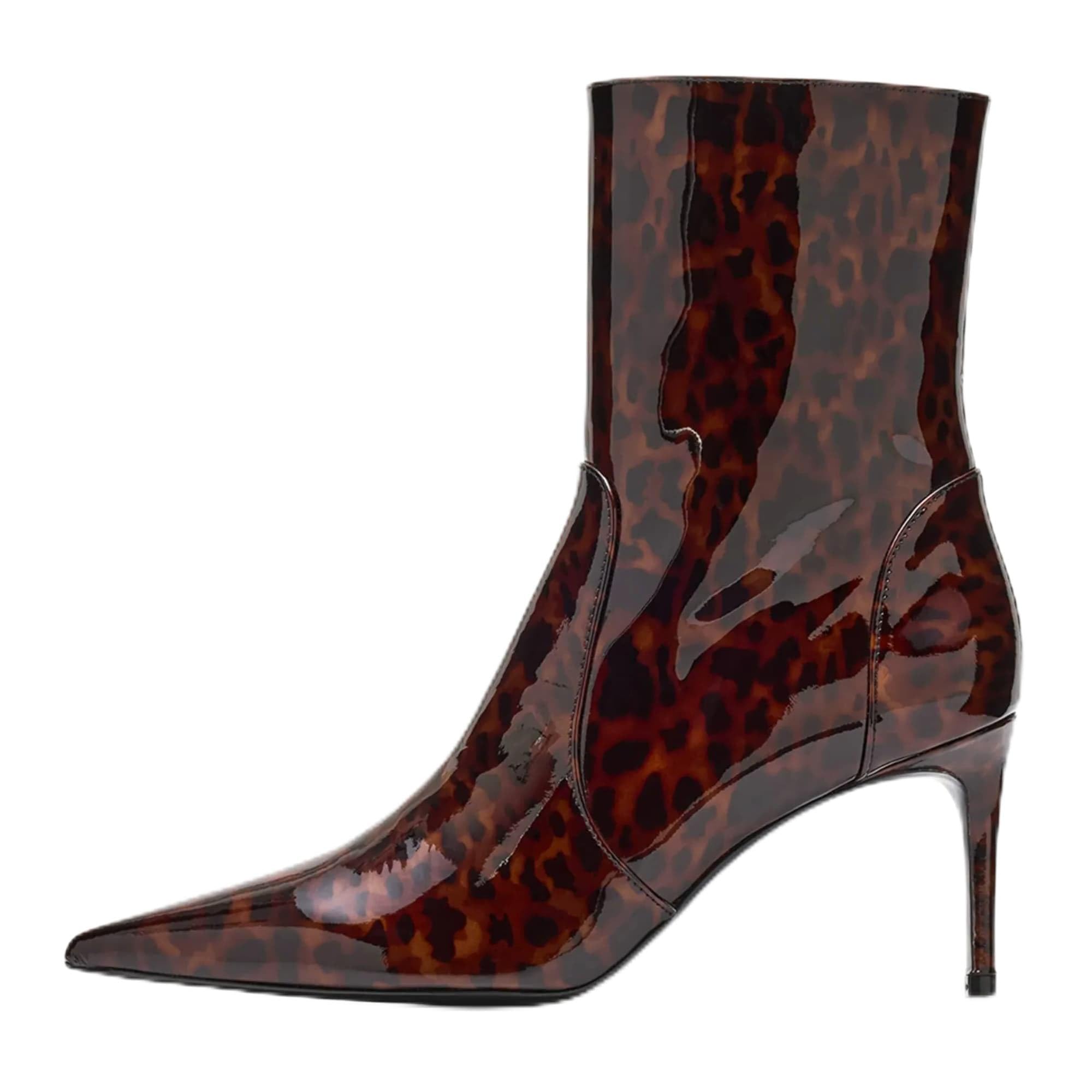 Womens Pointed Toe Ankle Boots Stiletto Heels Booties with Side Zip Closure Casual Boots