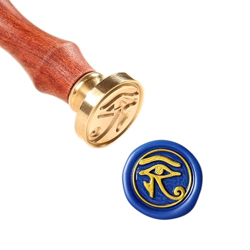Miniatura 5 de Kit de sellos de cera Eye of Horus Amulet of Protection de 0.984in, cabeza de latón vintage, sello de hielo para Nudo De Brujas Amuleto De Proteccion