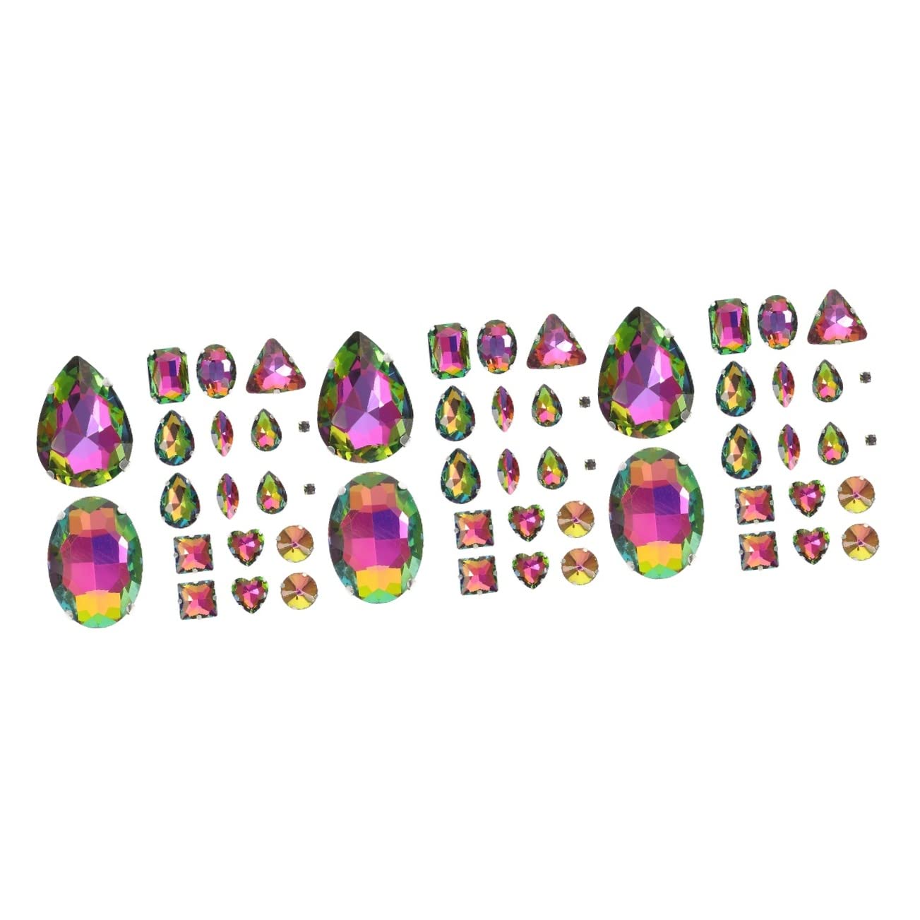 Ciieeo 150stücke Handgefertigte Glasstrasssteine Zum Aufnähen Bunte Claw Rhinestones Für Diy Bekleidungs Und Handwerksprojekte