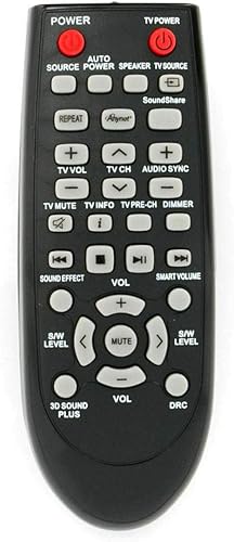 Mando a distancia reemplazado compatible con Samsung HW-450 AH59-02547B HW-D450ZA HW-D450ZC HW-D551 HW-D570ZF HW-E450ZA HW-F355 HW-F750ZAZZ01 Mando a distancia reemplazado compatible con Samsung HW-450 AH59-02547B HW-D450ZA HW-D450ZC HW-D551 HW-D570ZF HW-E450ZA HW-F355 HW-F750ZAZZ01