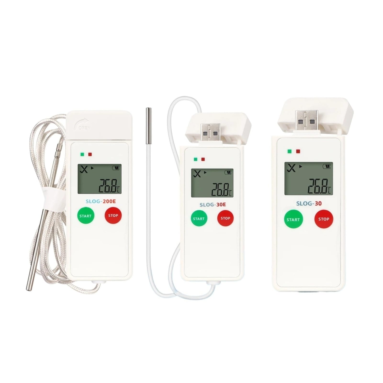 datenlogger Temperaturdatenlogger -30 °C bis 70 °C, 65.000 Messpunkte, mit NTC-Sensor for die Kühlkette(SLOG-30E)