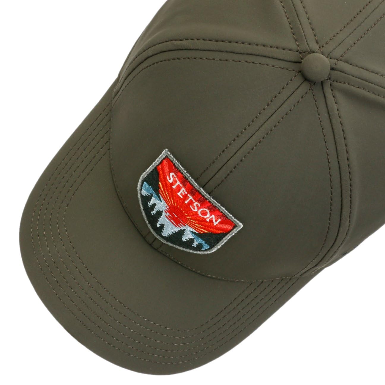 Stetson Sunset Cap Baseball Stoffcap Einfarbig Patch Verstellbar Damen Herren Ganzjährig