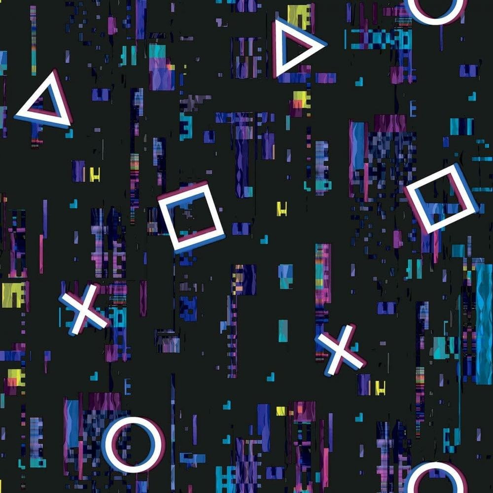WALLPAPER EMPIRE Video Game Glitch Effect PS Kids Bedroom Wallpaper Fun Design Games Console Gamer Wallpaper