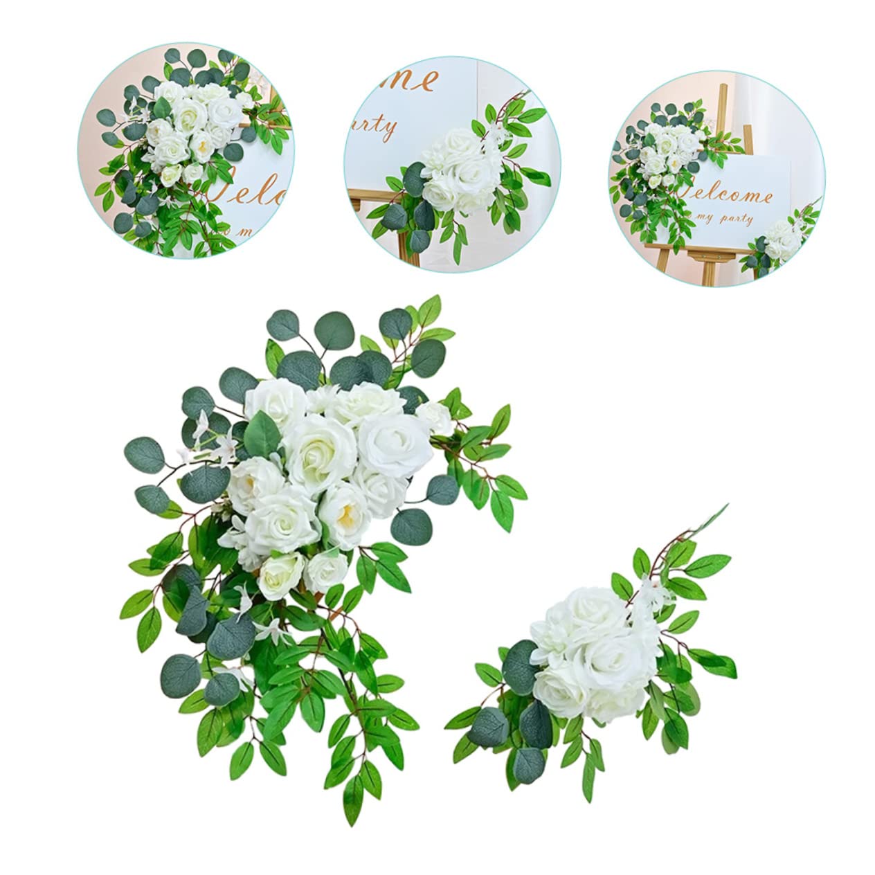 Amosfun 2sätze Girlande Für Hochzeitsdekoration Bogen- Für Empfangstisch Wiederverwendbare Blumendekoration Für Hochzeiten Und Feiern