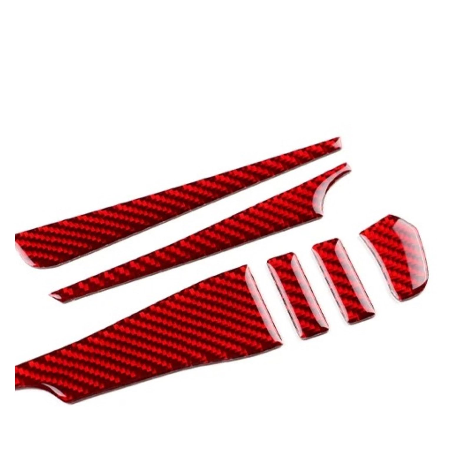for Mazda 3 for BP for Axela 2019-2025 Soft Carbon Fiber Sticker LHD RHD Car Center Console Accessories Universal Interior Accessories(LHD Red)