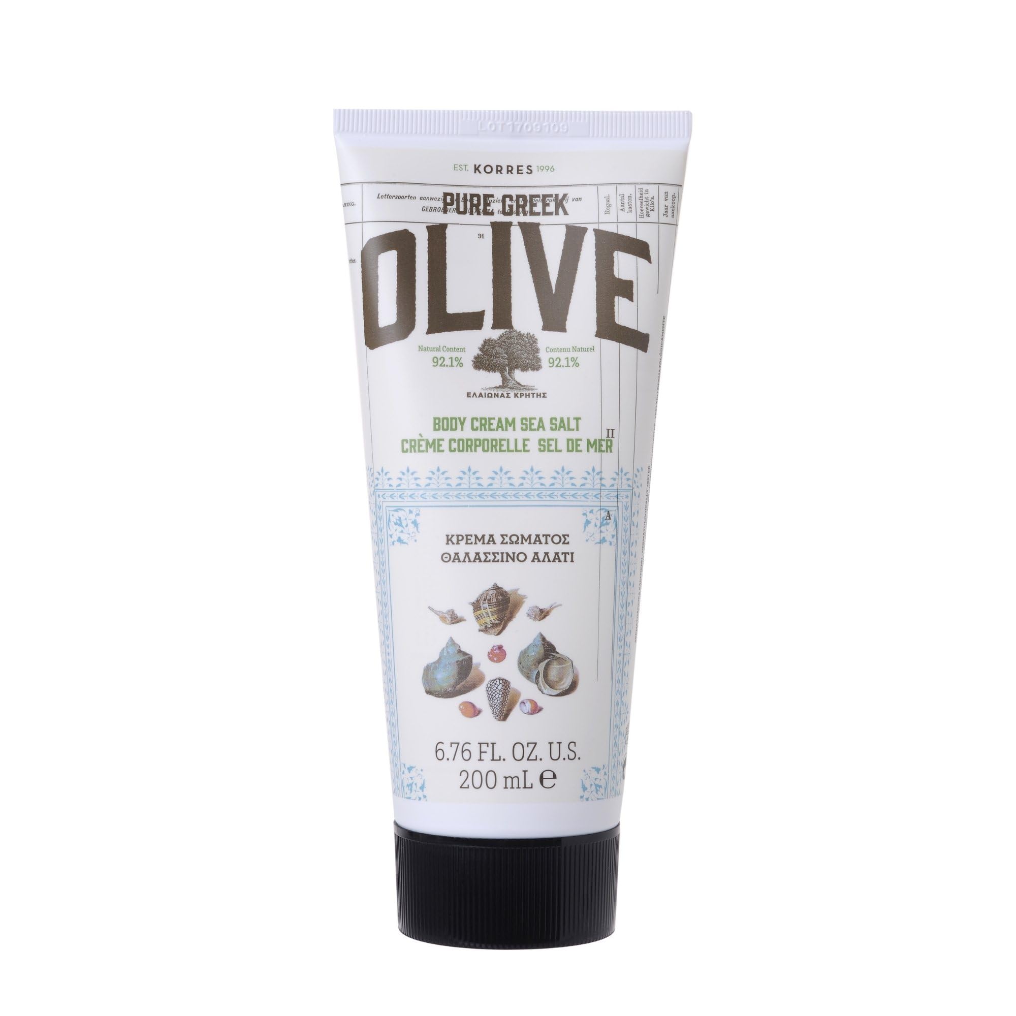 Korres Olive Sea Salt Latte Corpo Idratante Per Una Pelle Morbida, Con Olio Extravergine Di Oliva, Al Profumo Di Sale Marino, Vegano, Senza Siliconi E Parabeni, 200 Ml-image