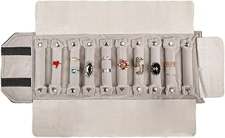 WODISON Portable Velvet Travel Jewelry Roll Earrings Organizer Clutch Bag Case - coolthings.us