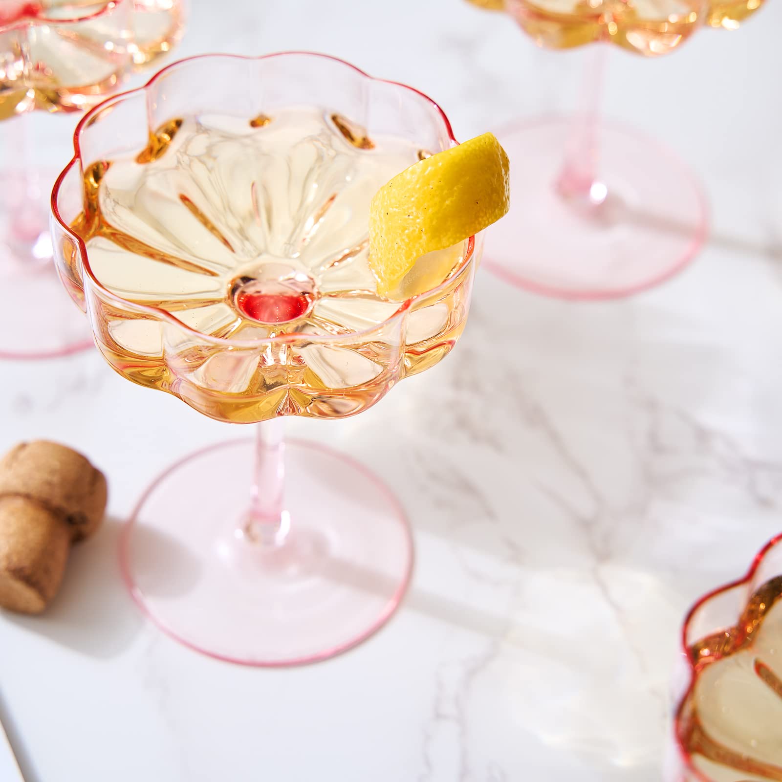Bicchieri Da Vino Oojami Ripple: 40 Pezzi Infrangibili In Plastica, Design Origami Ondulato, Senza Stelo - 2