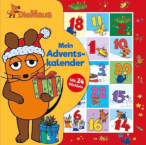 Die Maus Mein Adventskalender (Die Sendung mit der Maus): 24 Büchlein aus stabiler Pappe mit Aufhängern in wiederverschließbarer Box. Für Kinder ab 3 Jahren.