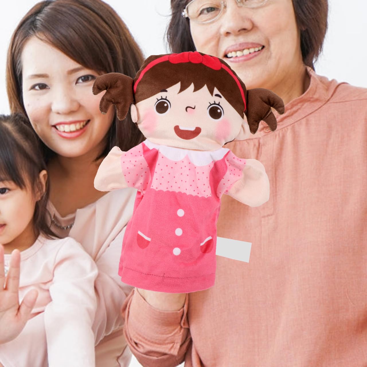 Alipis Títeres De Mano para Niños Set De Marionetas Familiares De Peluche Interactivas Figura Realista De 24X8 Pulgadas Juguete Educativo para Juegos De rol Familiar